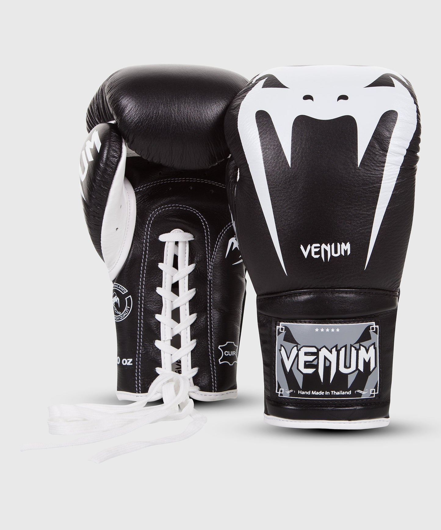 Venum Giant 3.0 Bokshandschoenen - nappaleer - met veters - Zwart