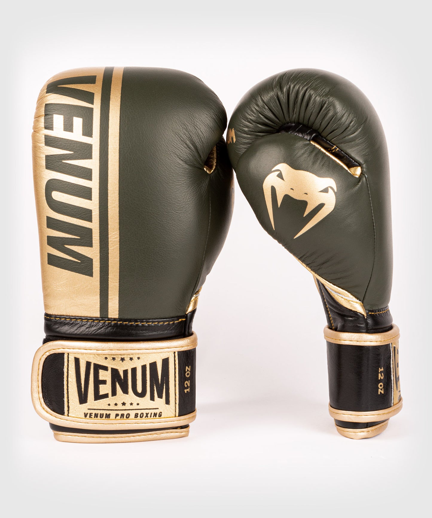 Venum Shield Pro bokshandschoenen klittenband - Khaki/Goud