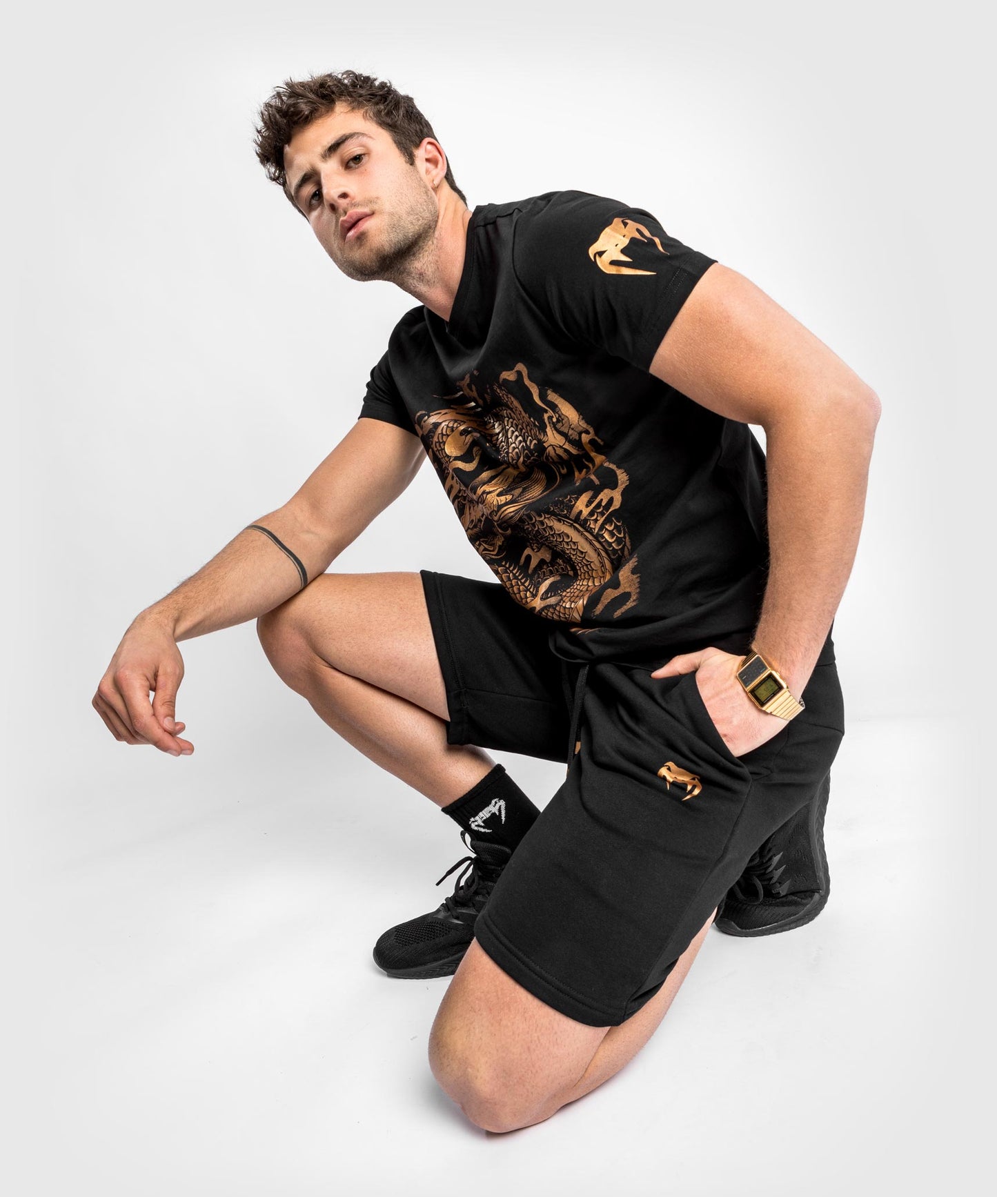 Venum Dragon's Flight T-Shirt - Zwart/Brons