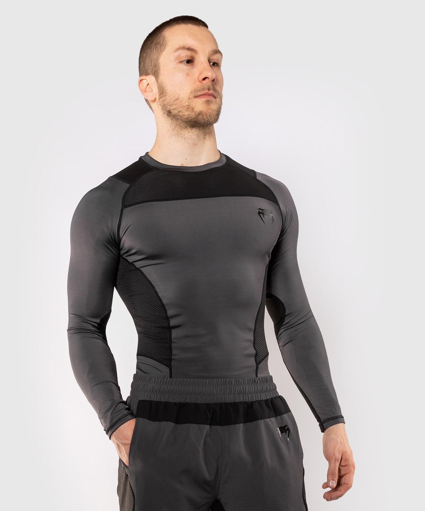 Venum G-Fit Rashguard - lange mouwen - Grijs/Zwart