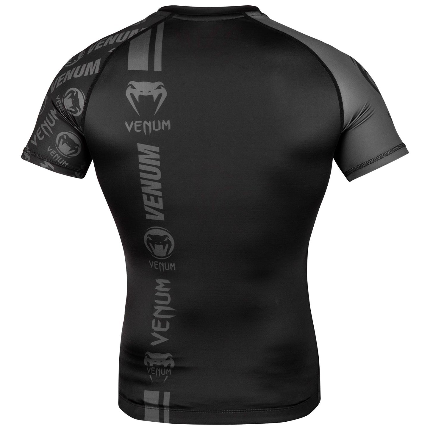Venum Logos Rashguard - Korte mouwen - Zwart/Zwart