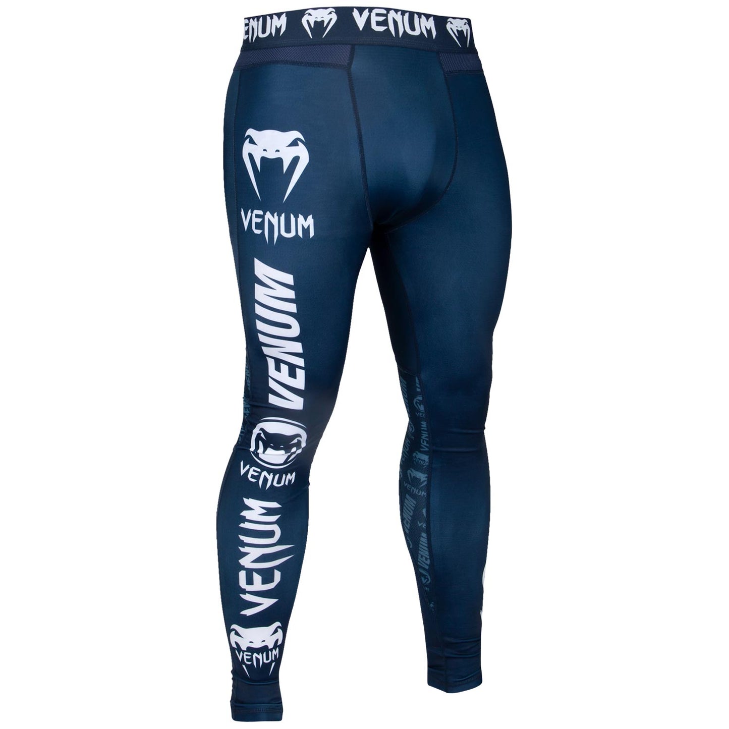 Venum Logos Spats - Marineblauw/Wit