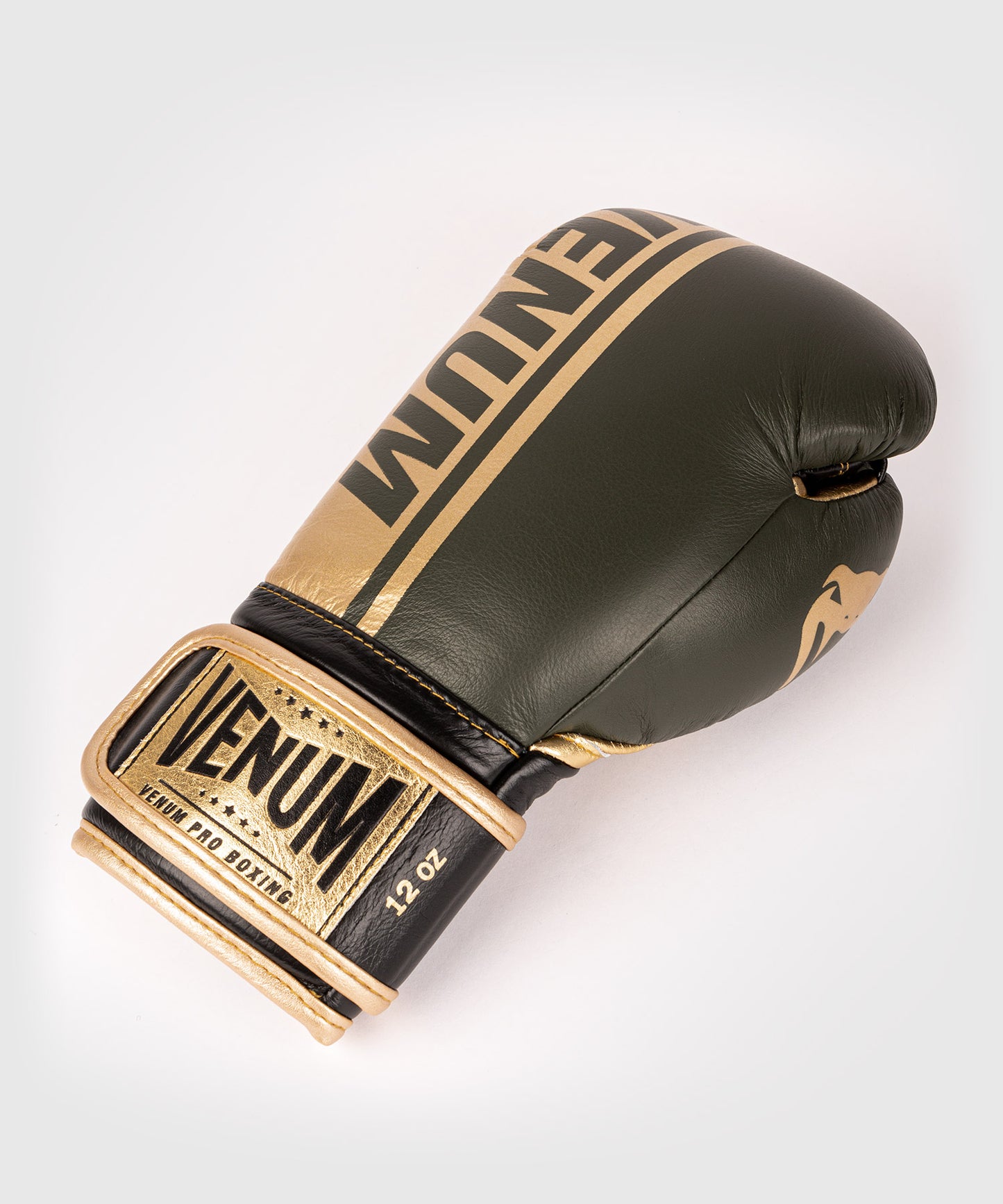 Venum Shield Pro bokshandschoenen klittenband - Khaki/Goud