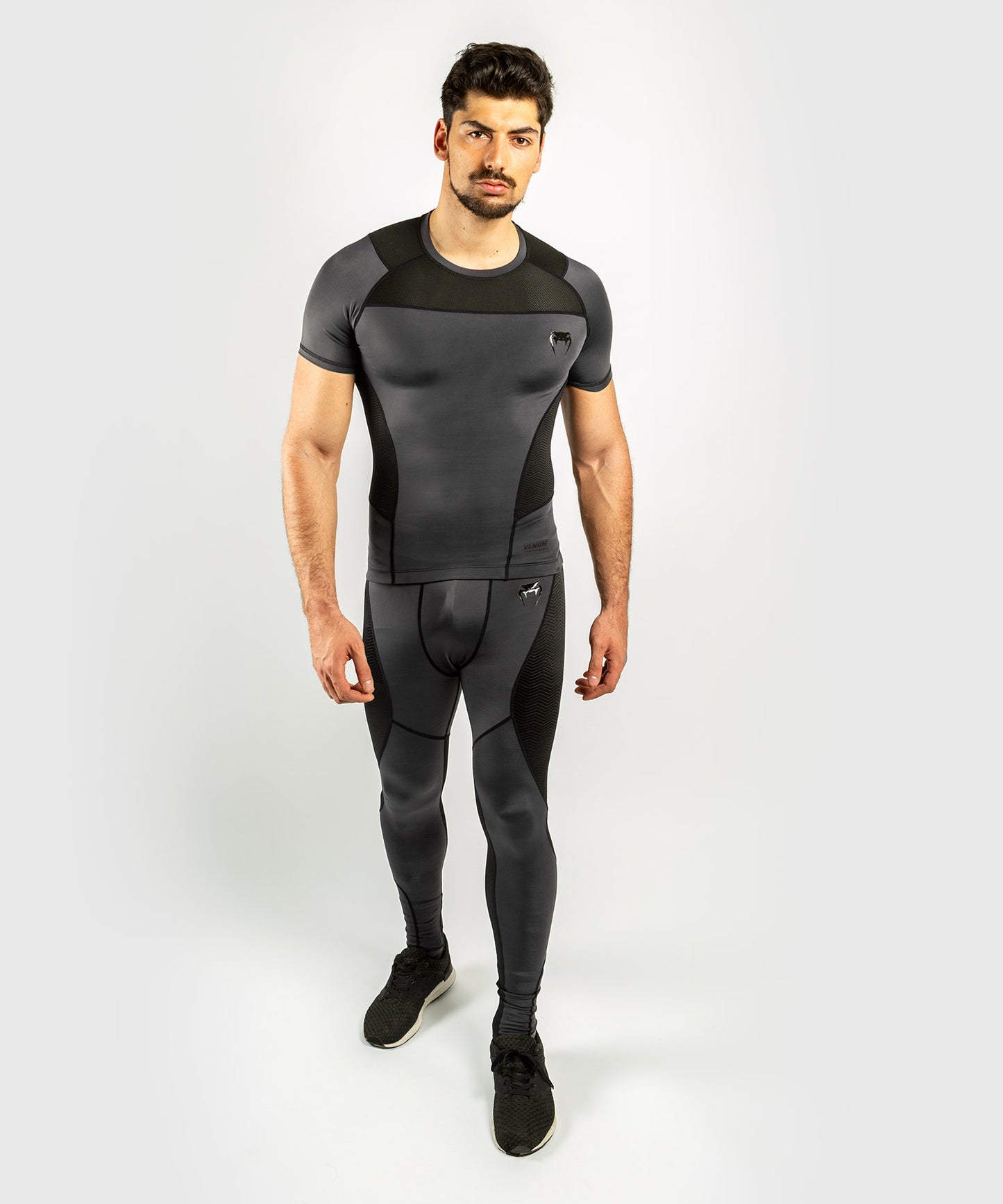 Venum G-Fit Rashguard - korte mouwen - Grijs/Zwart