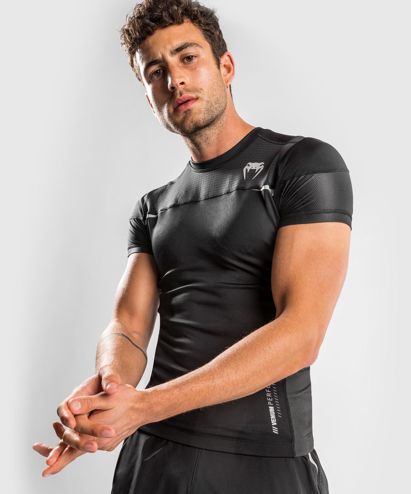 Venum Tempest 2.0 Compressieshirt (korte mouwen) - Zwart/Grijs