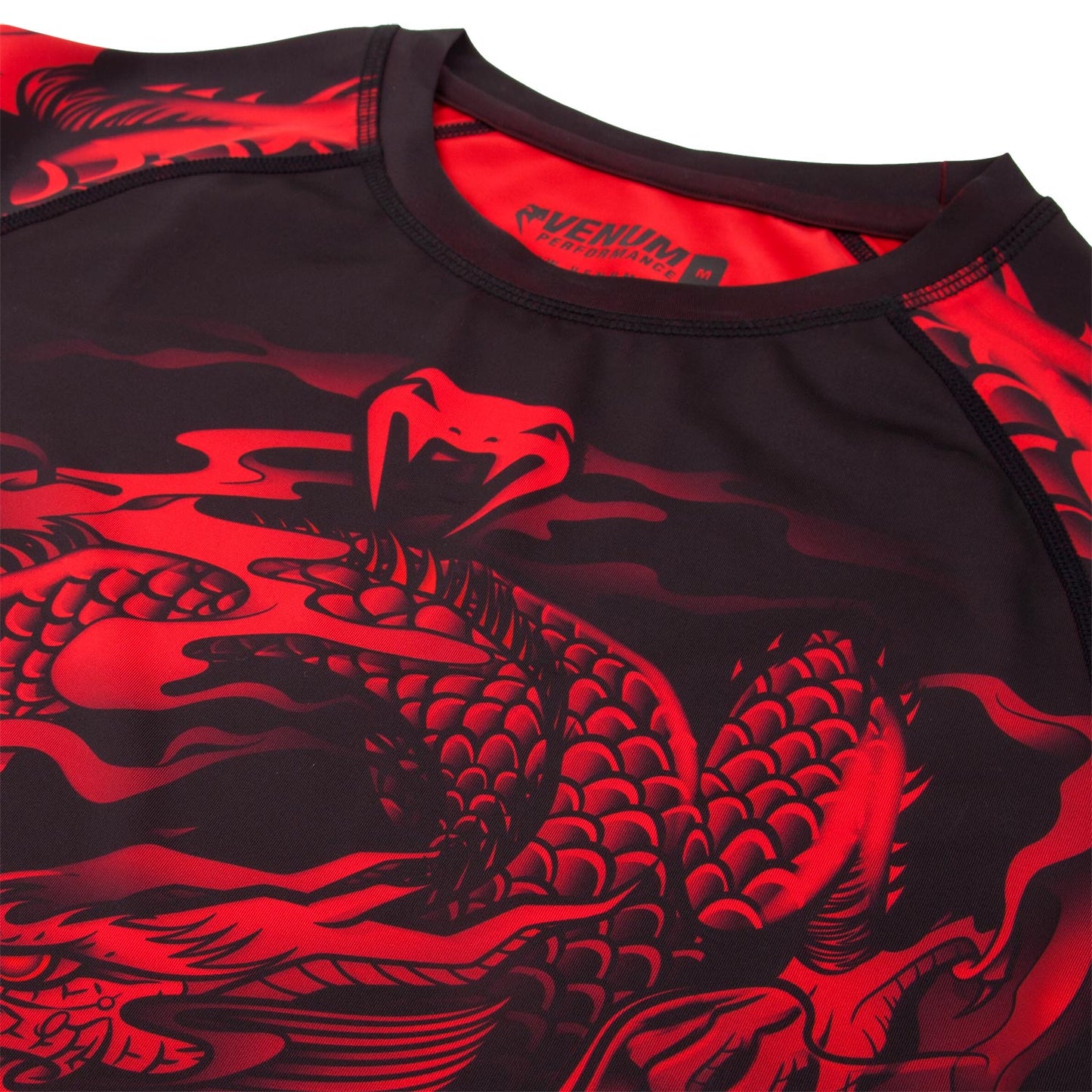 Venum Dragon's Flight Rashguard - Lange mouwen - Zwart/Rood