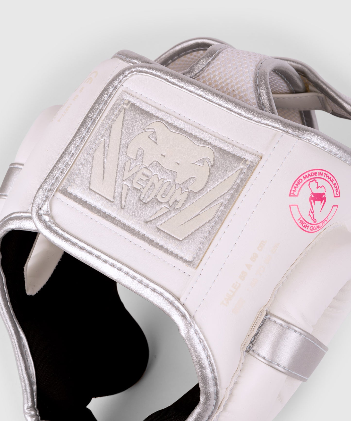 Venum Elite hoofdbeschermer - Wit/Zilver-Roze