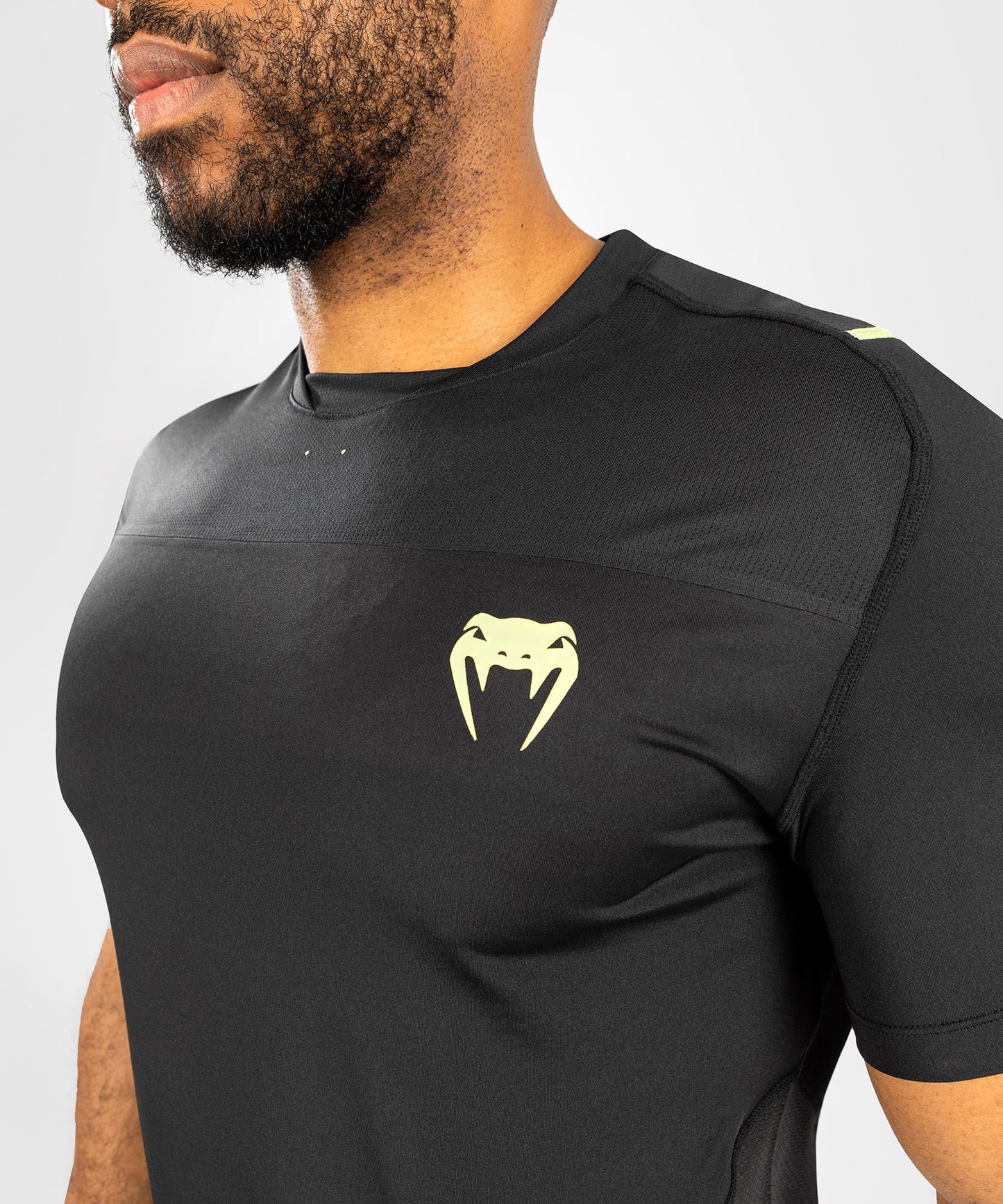 Venum Fusion 2.0  Heren Dry Tech T-Shirt - Zwart/Geel